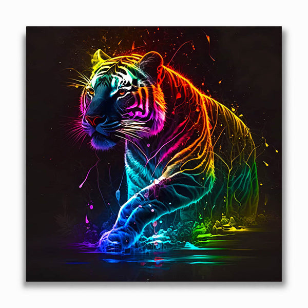 Malen nach Zahlen - Neon Tiger
