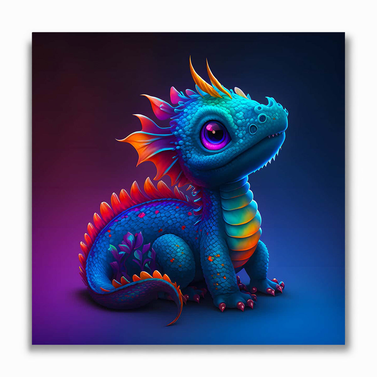 Malen nach Zahlen - Neugieriger Drache