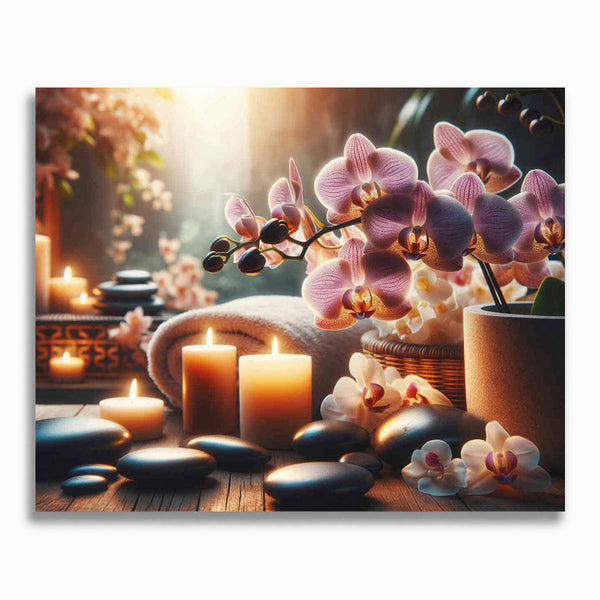 Malen nach Zahlen - Orchideen und Wellness
