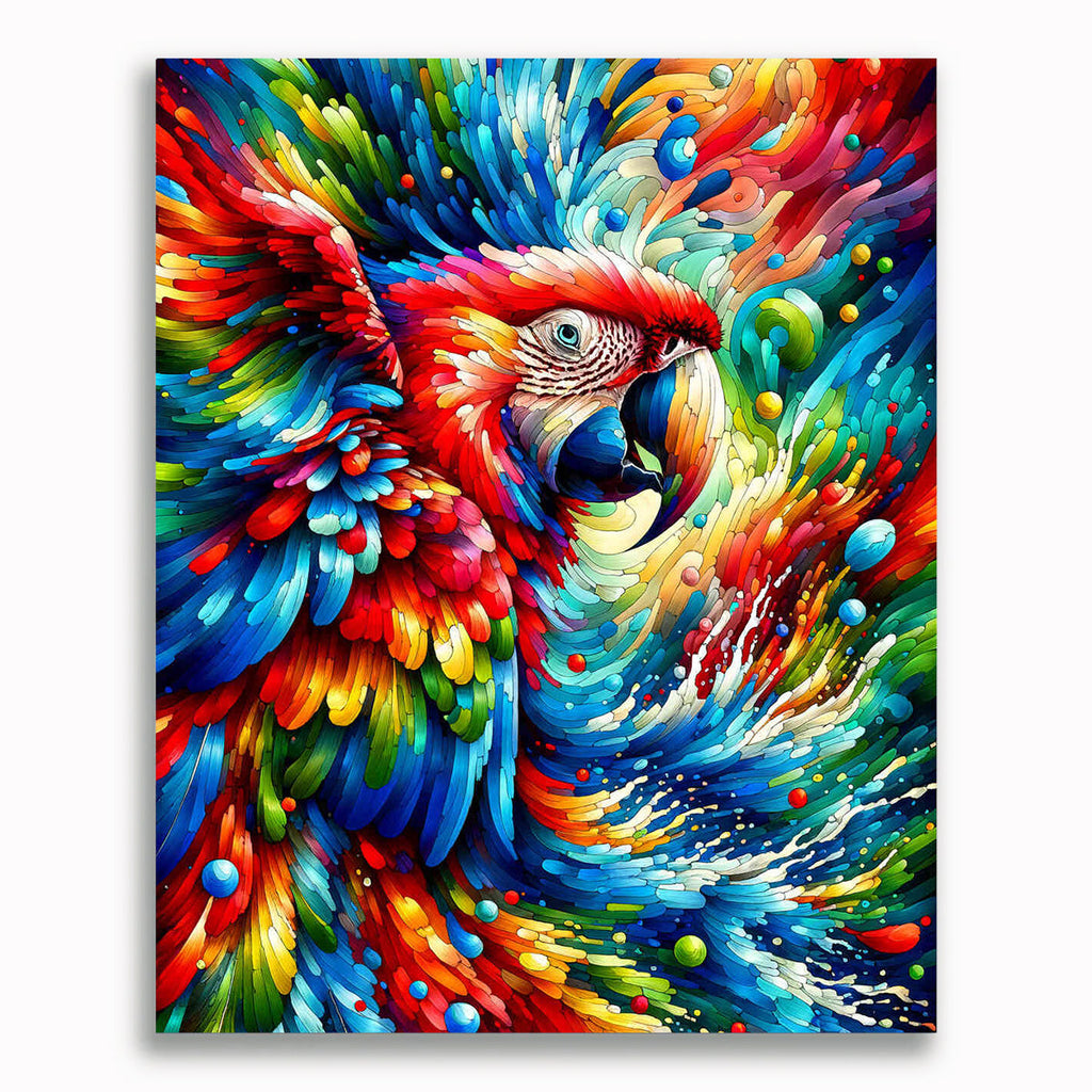 Malen nach Zahlen - Papagei, Farbe