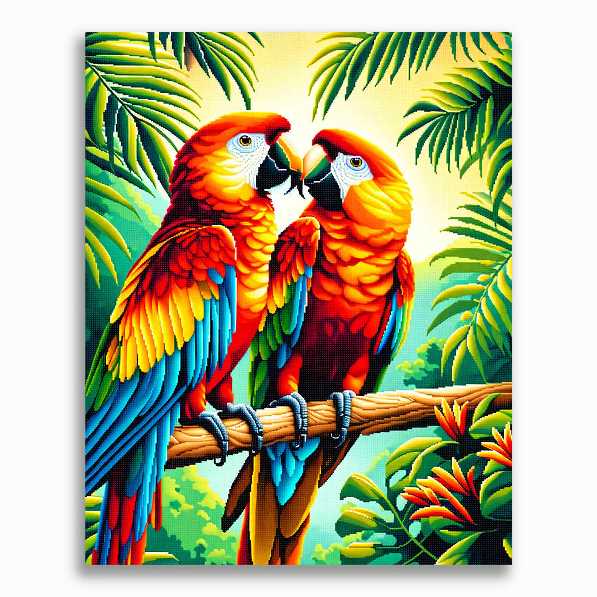 Malen nach Zahlen - Papageienpärchen