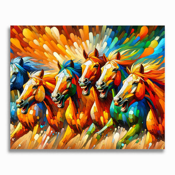 Malen nach Zahlen - Pferde Freunde