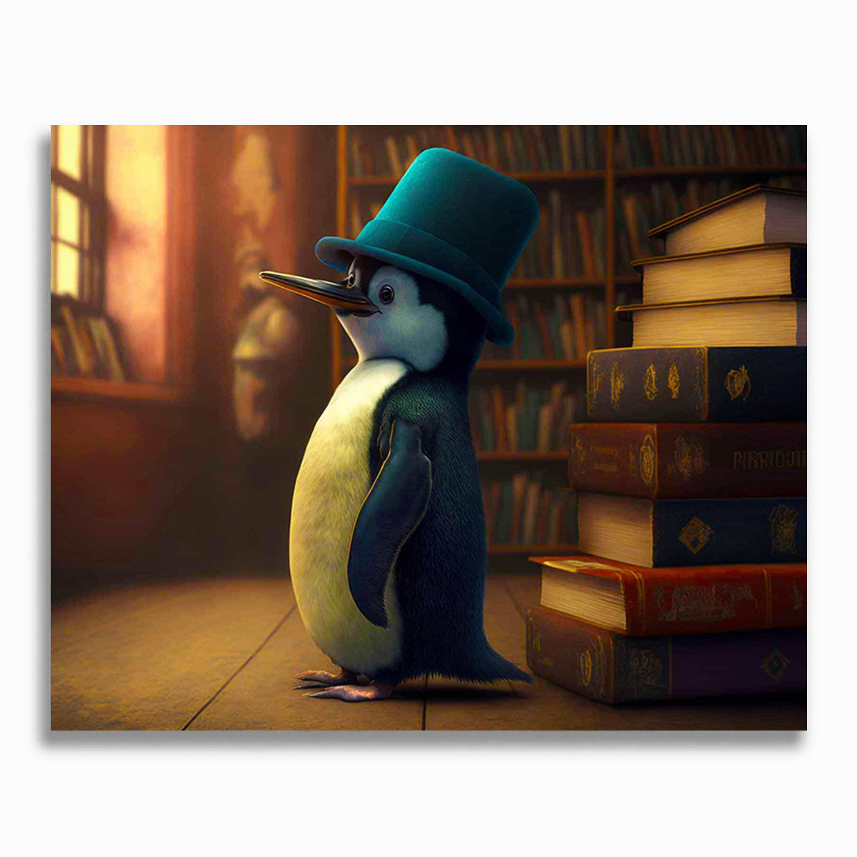 Malen nach Zahlen - Pinguin mit Hut