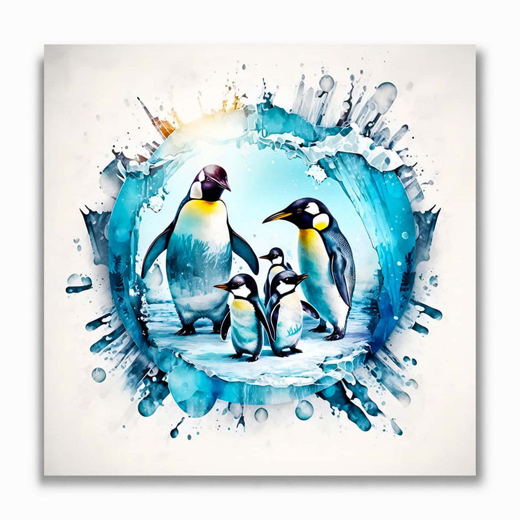 Malen nach Zahlen - Pinguine im Eis