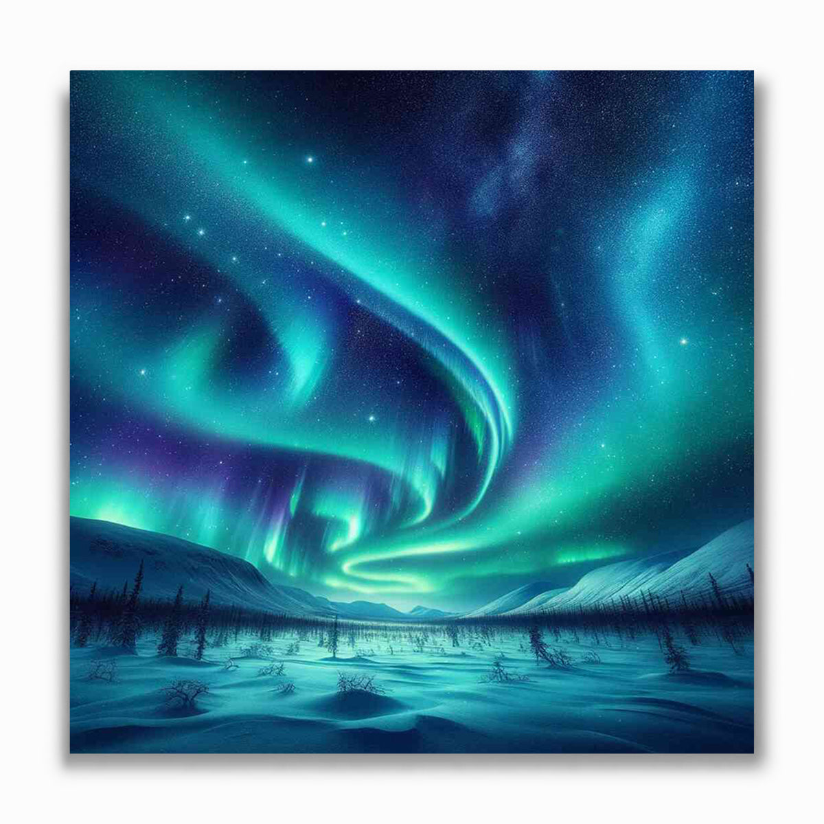 Malen nach Zahlen - Polarlichter Wunderland