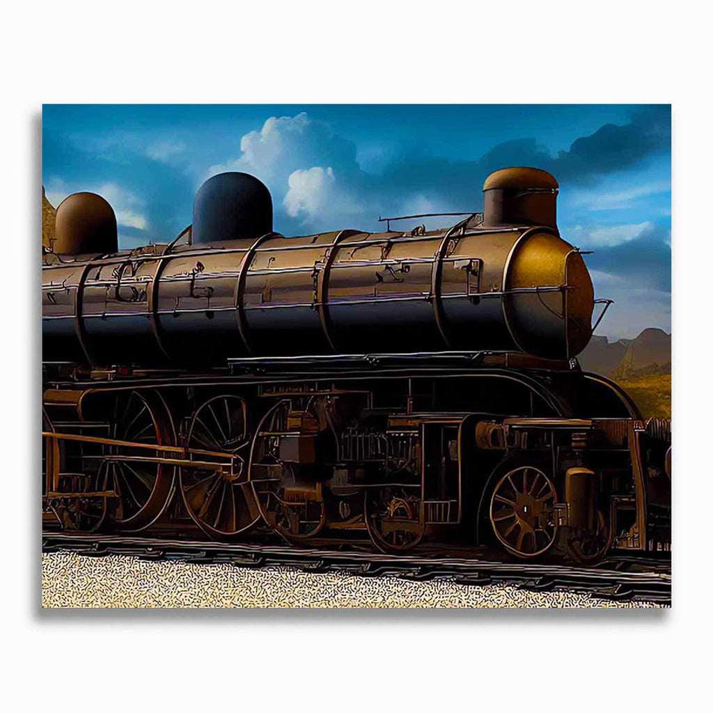 Malen nach Zahlen - Prärie Lok