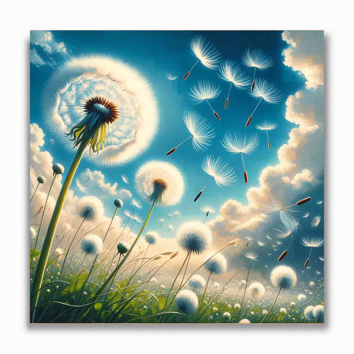 Malen nach Zahlen - Pusteblume blauer Himmel