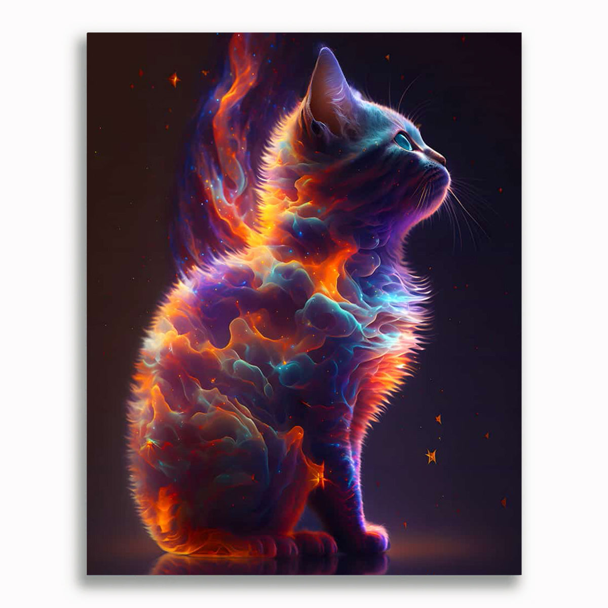 Malen nach Zahlen - Rainbow Cat