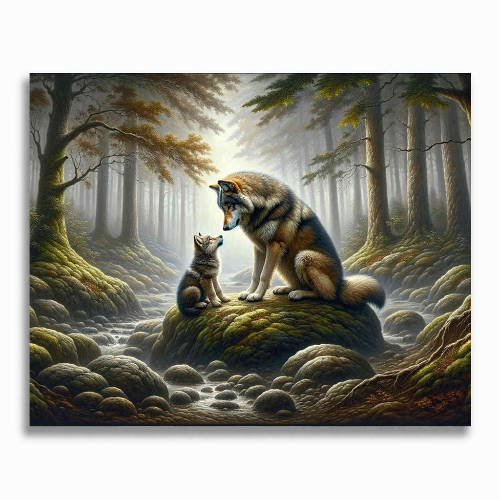 Malen nach Zahlen - Riechen lernen, Wölfe