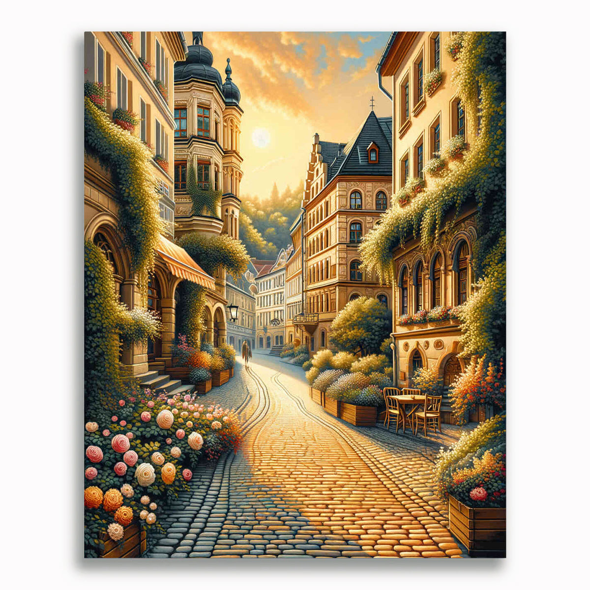 Malen nach Zahlen - Romantische Altstadtstraße