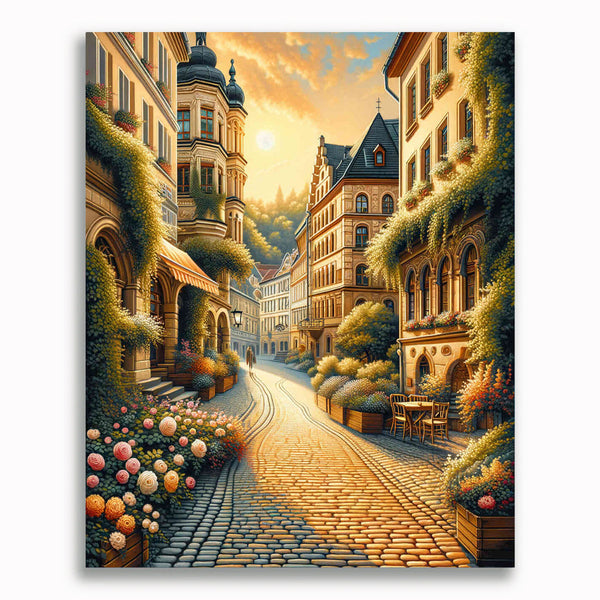 Malen nach Zahlen - Romantische Altstadtstraße