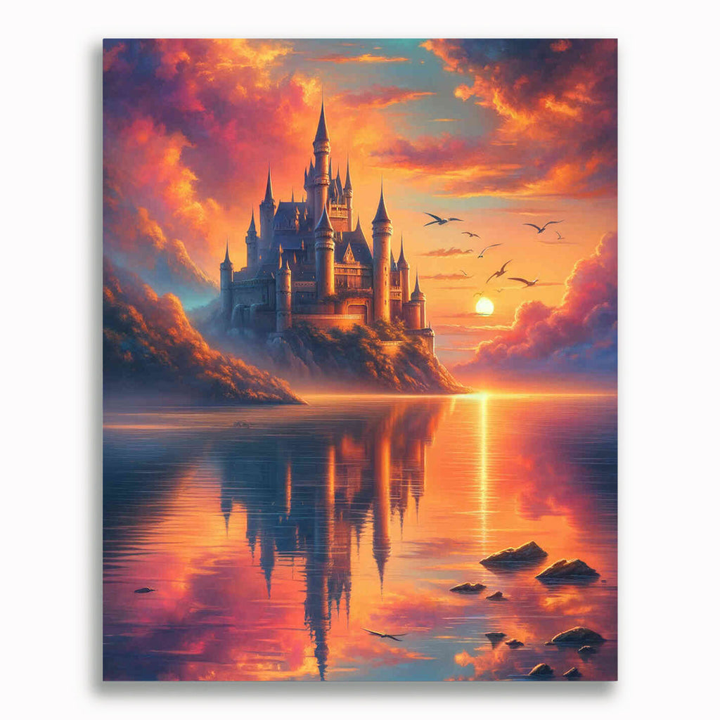 Malen nach Zahlen - Romantisches Schloss