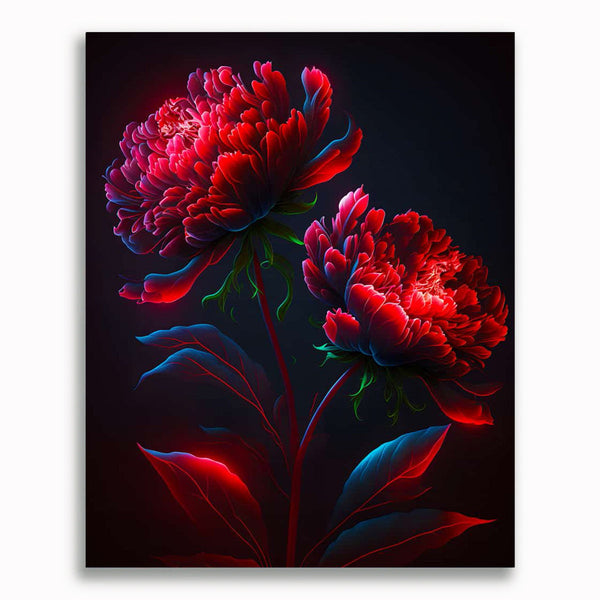 Malen nach Zahlen - Rosen in der Nacht