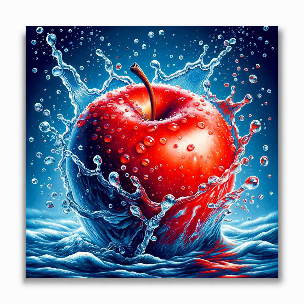 Malen nach Zahlen - Roter Apfel Wasser