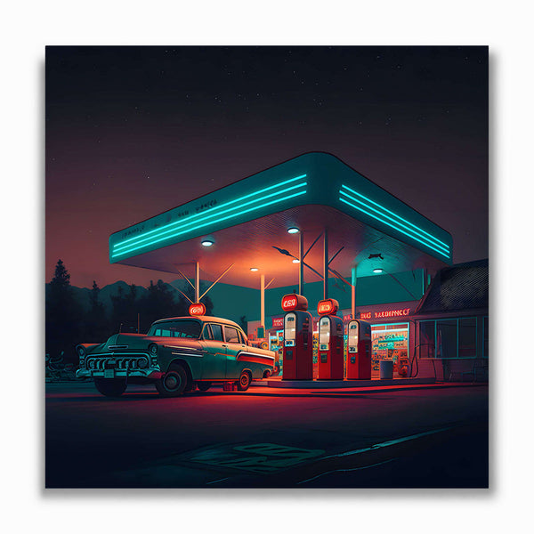 Malen nach Zahlen - Route 66 Tankstelle