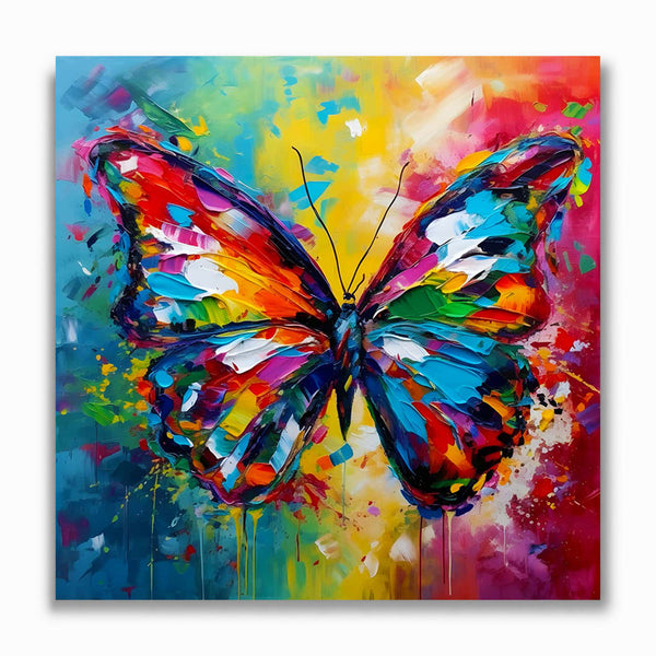 Malen nach Zahlen - Schmetterling Abstrakt Farbenfroh