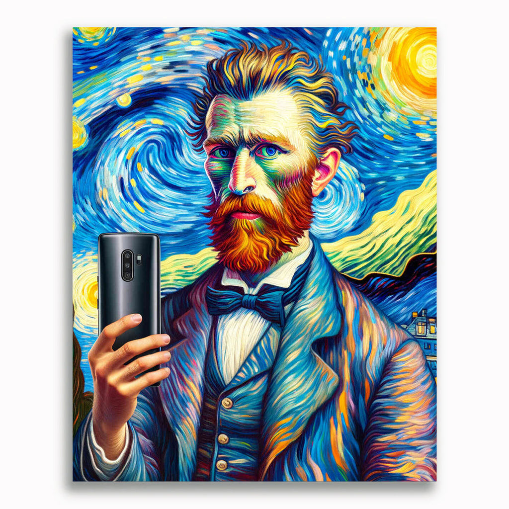 Malen nach Zahlen - Selfie Van Gogh Style