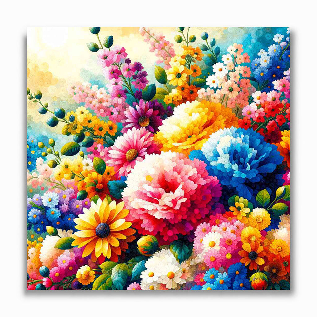 Malen nach Zahlen - Sommerblumenstrauß