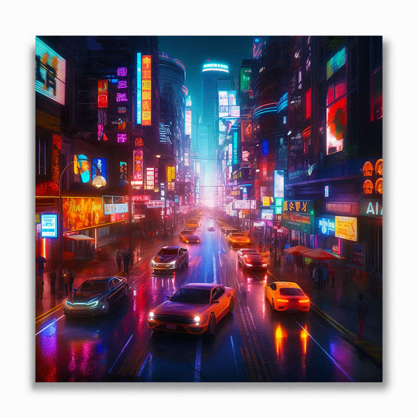 Malen nach Zahlen - Stadtnacht in Neonlichtern