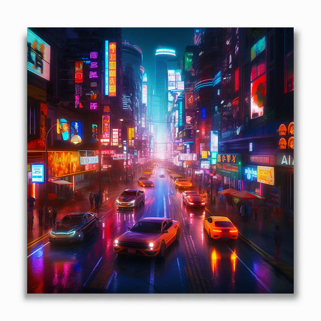 Malen nach Zahlen - Stadtnacht in Neonlichtern