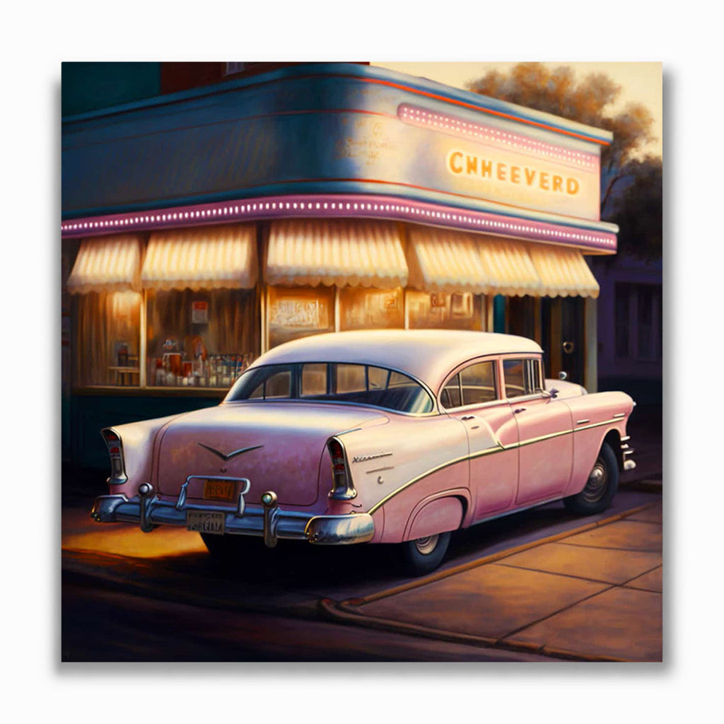 Malen nach Zahlen - Tankstellen-Romantik der 50er