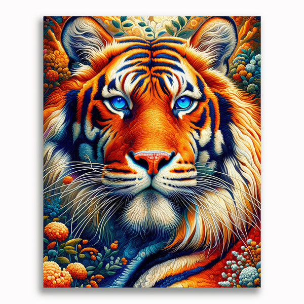 Malen nach Zahlen - Tiger auf der Lauer