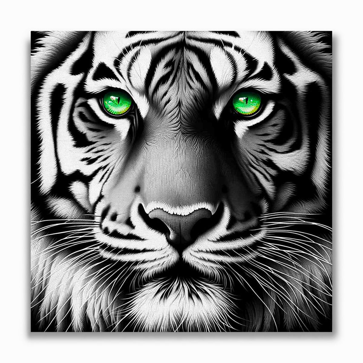 Malen nach Zahlen - Tiger mit grünen Augen