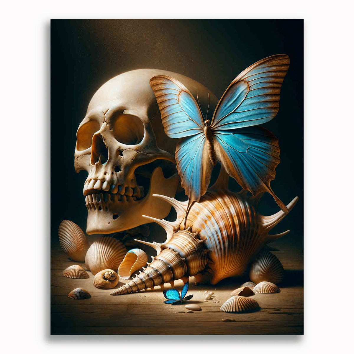 Malen nach Zahlen - Totenkopfmuschel