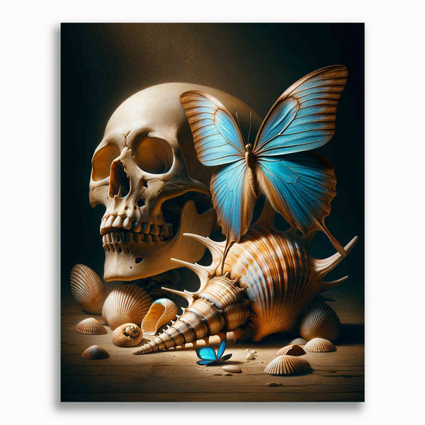 Malen nach Zahlen - Totenkopfmuschel