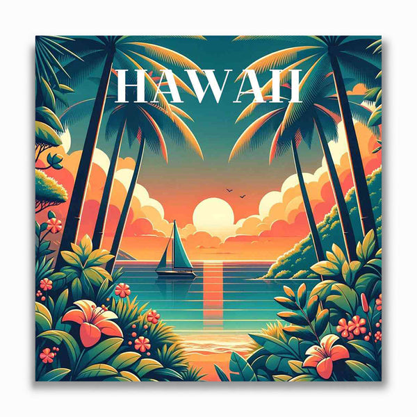 Malen nach Zahlen - Tropischer Sonnenuntergangstraum