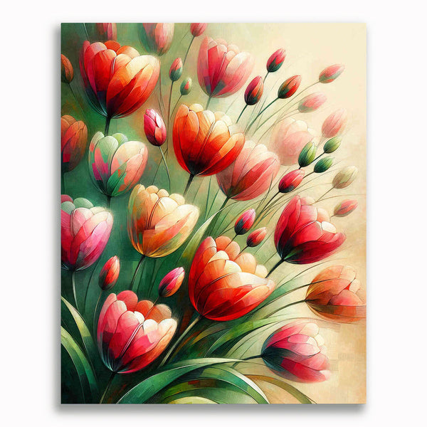 Malen nach Zahlen - Tulpen harmonisch