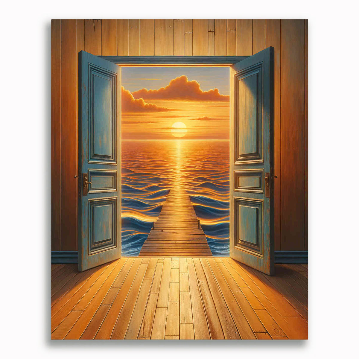 Malen nach Zahlen - Tür zum Meer