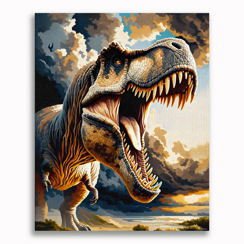 Malen nach Zahlen - Tyrannosaurus Rex Brüllt