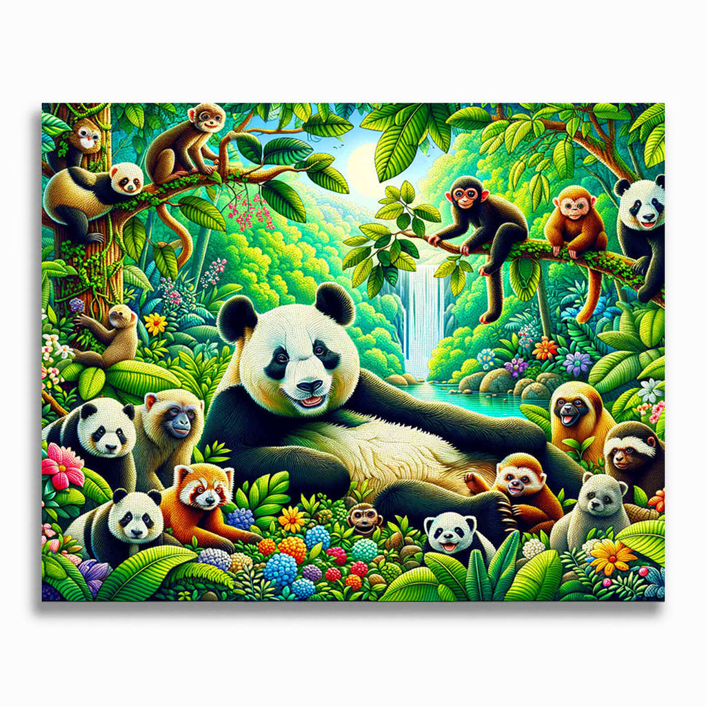 Malen nach Zahlen - Urwald Freunde