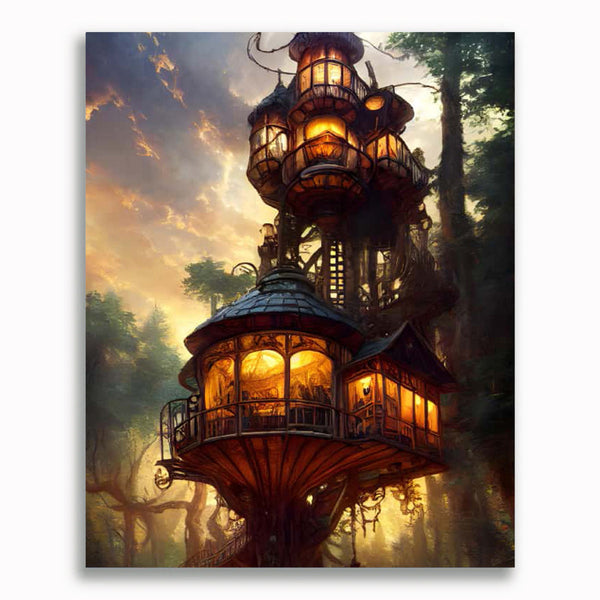 Malen nach Zahlen - Waldturm