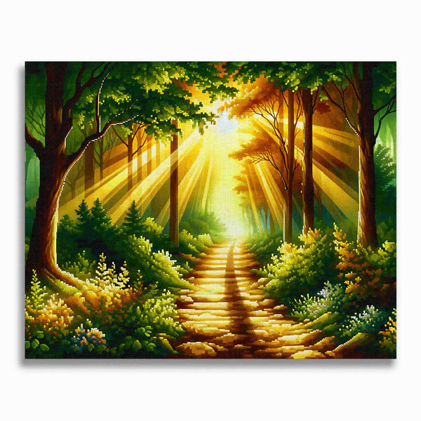 Malen nach Zahlen - Waldweg der Erleuchtung