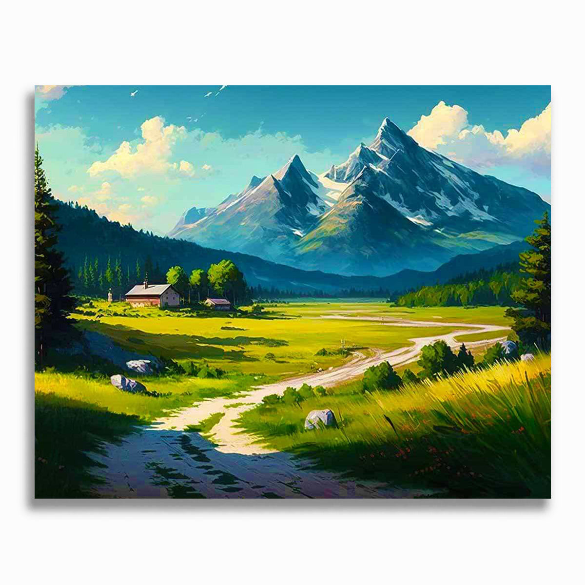 Malen nach Zahlen - Wanderweg auf den Berg