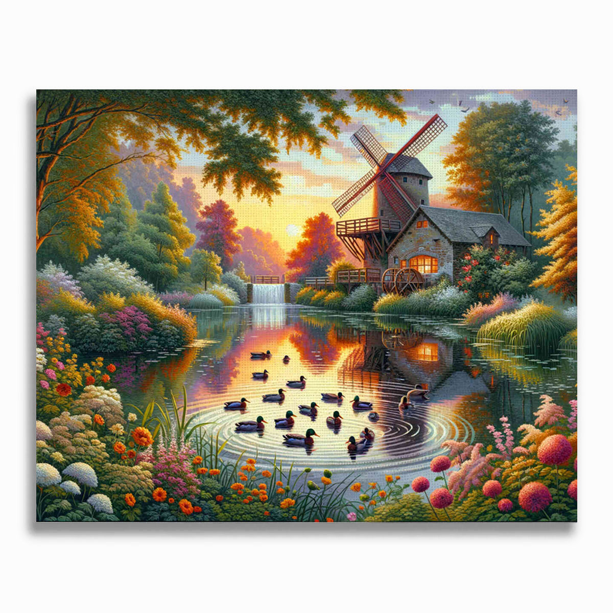 Malen nach Zahlen - Wassermühle