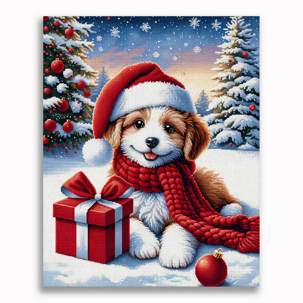 Malen nach Zahlen - Weihnachtsgeschenk Hund