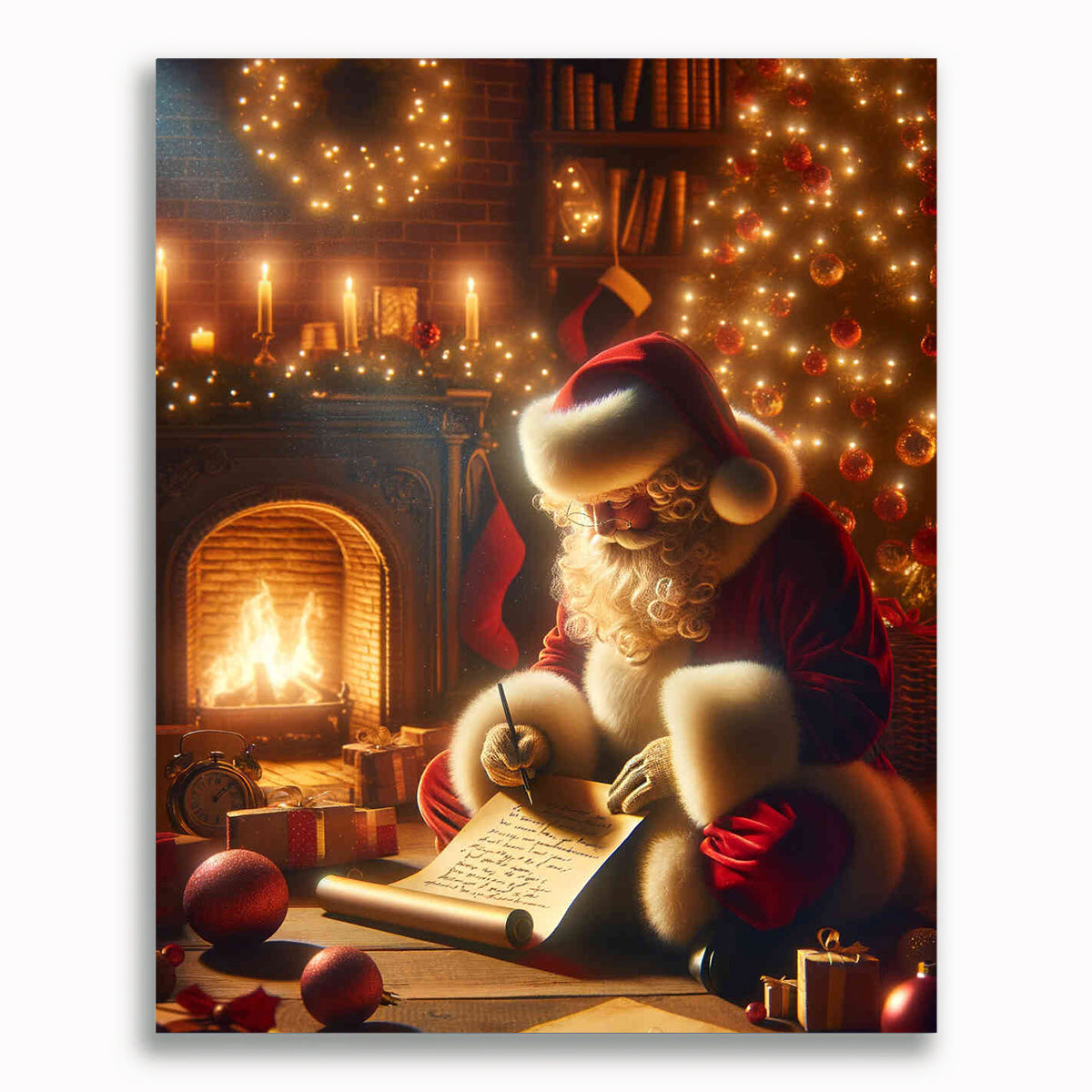 Malen nach Zahlen - Weihnachtsmannwunschzettel