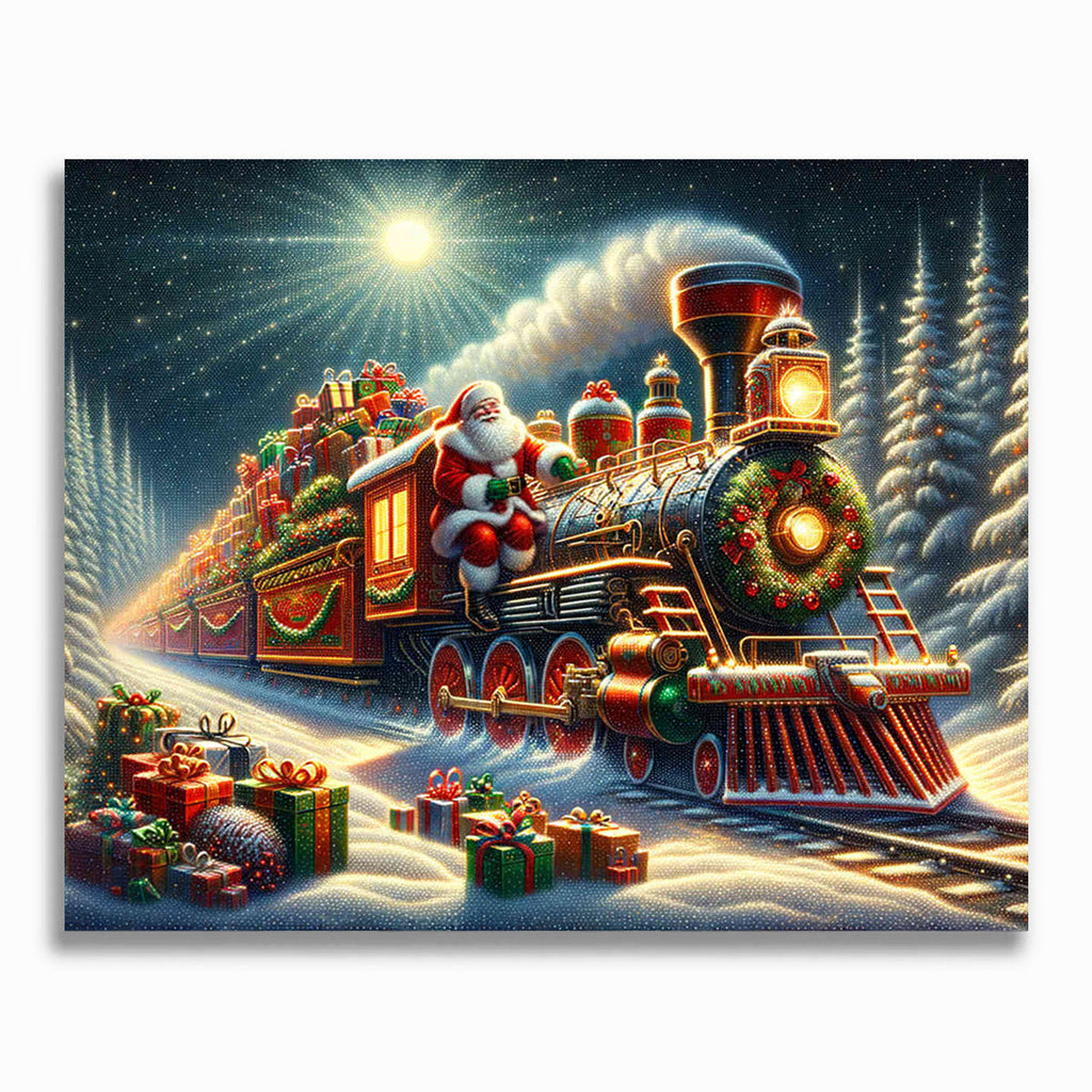 Malen nach Zahlen - Weihnachtszug