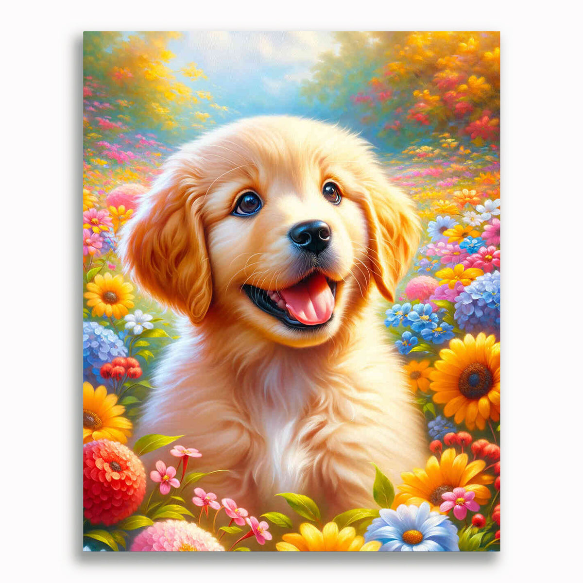 Malen nach Zahlen - Welpe, Goldenretriver