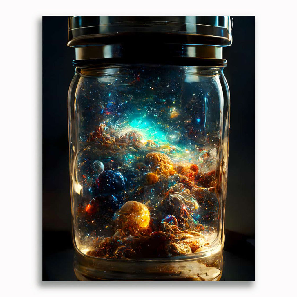 Malen nach Zahlen - Weltall im Glas