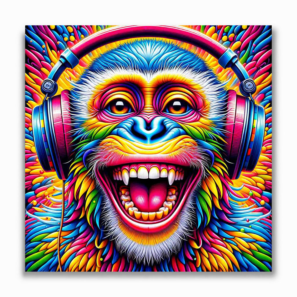 Malen nach Zahlen - Witziger Affe