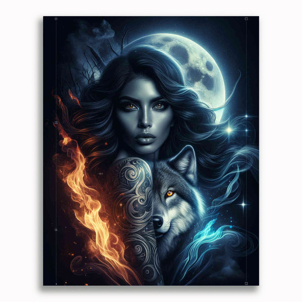 Malen nach Zahlen - Wolfstattoo