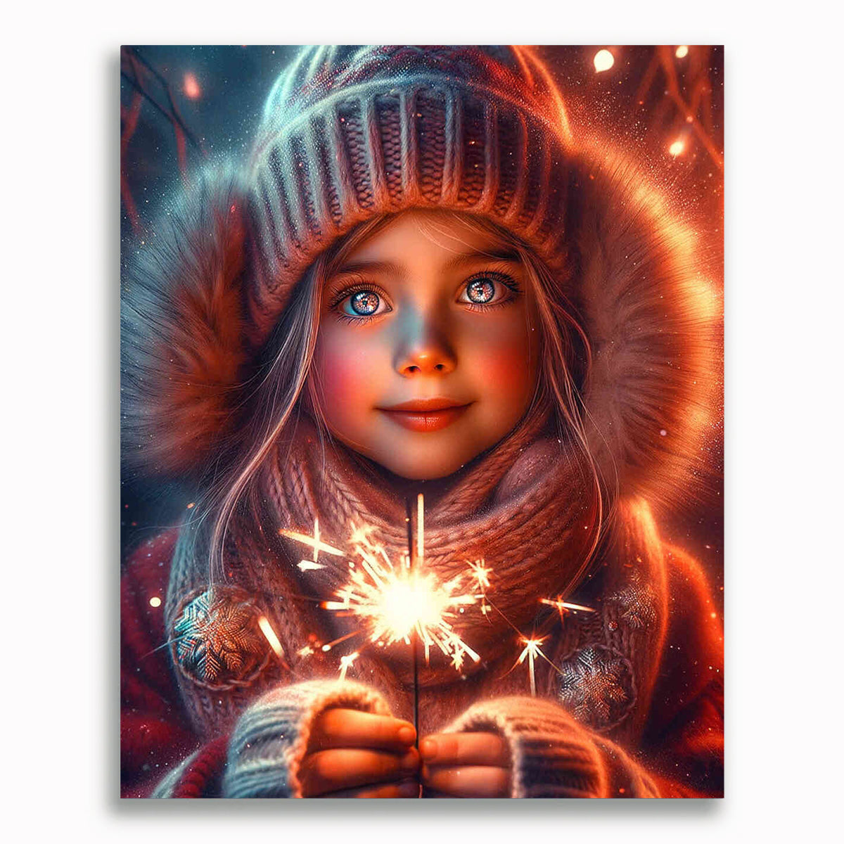 Malen nach Zahlen - Wunderkerzen Mädchen