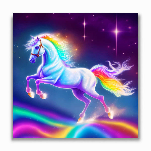 Malen nach Zahlen - Einhorn auf Regenbogen