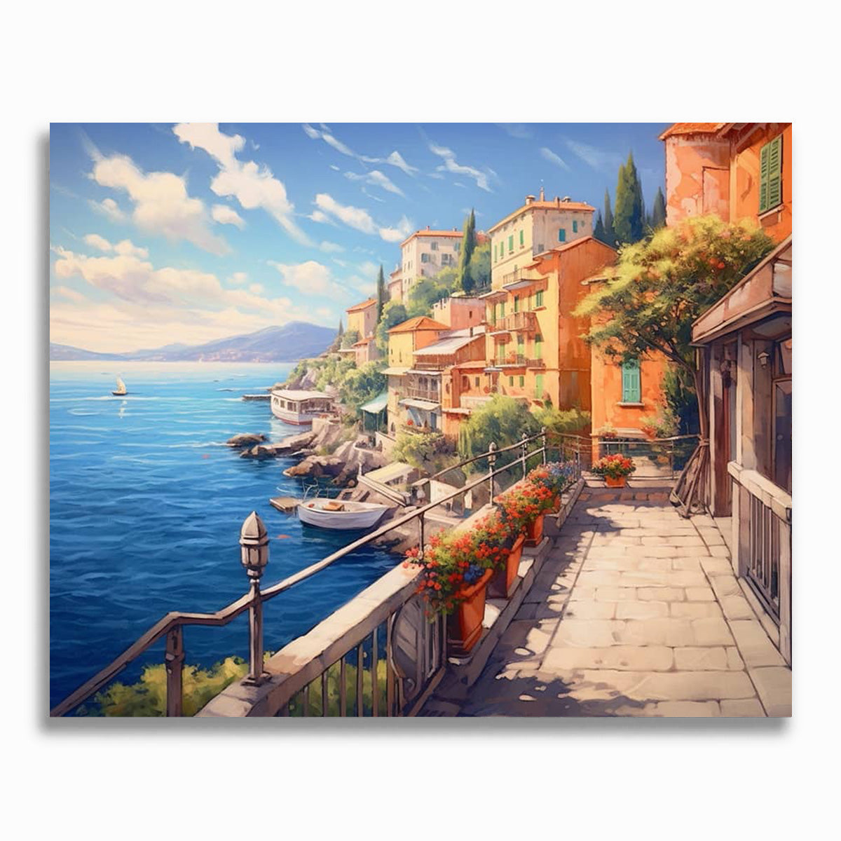 Mediterran, am Meer - Malen nach Zahlen