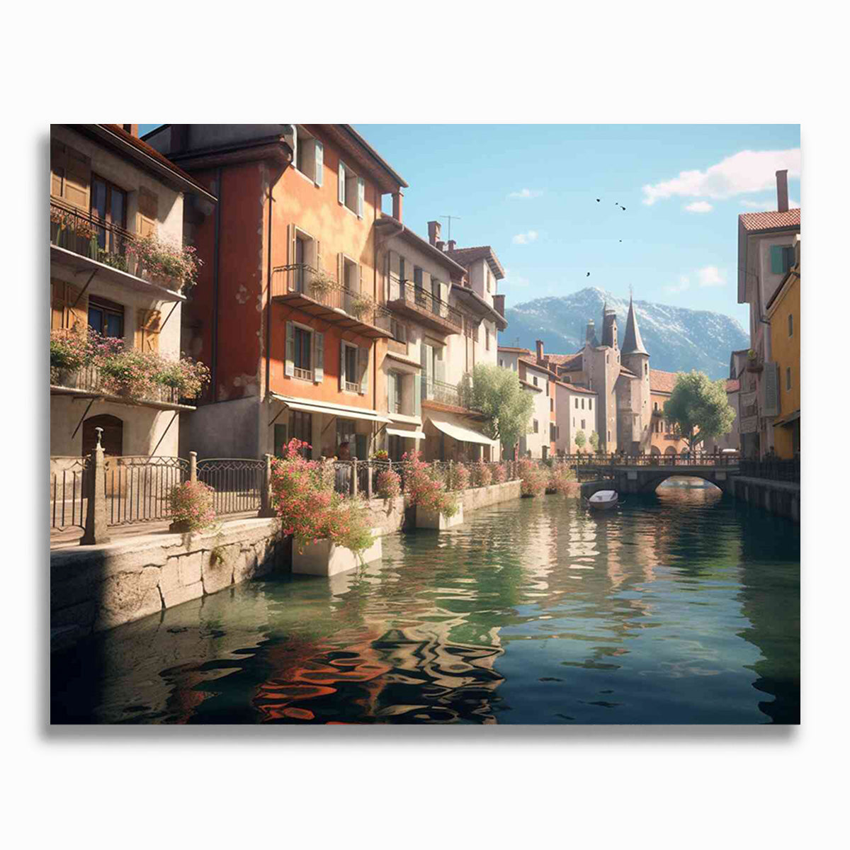 Malen nach Zahlen - Mediterrane Idylle, Stadt in den Bergen