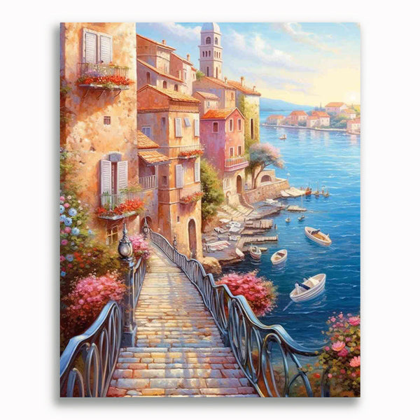 Malen nach Zahlen - Mediterranes Idyll, Meeresbrücke